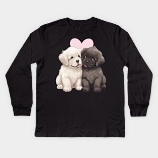 newfoundland puppy Kids Long Sleeve T-Shirt